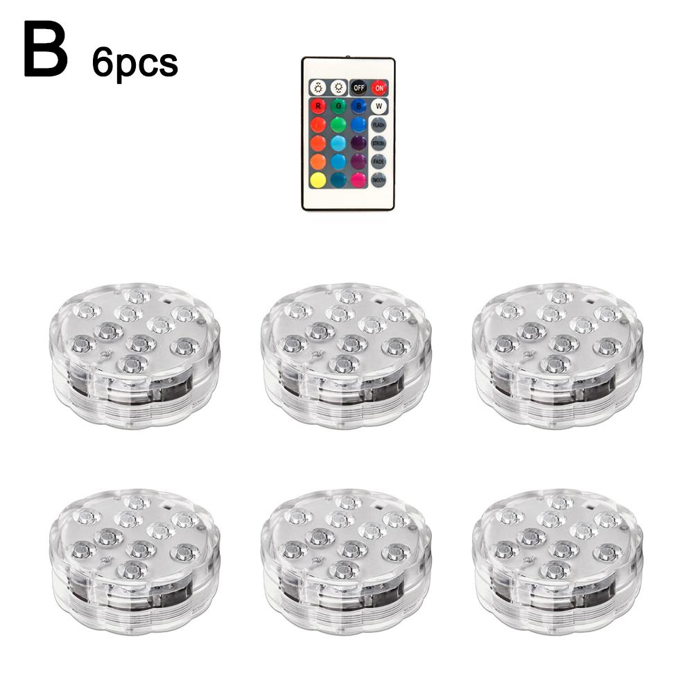 Mini Submersible LED Lights with Remote Control,Underwater Tea Lights ...