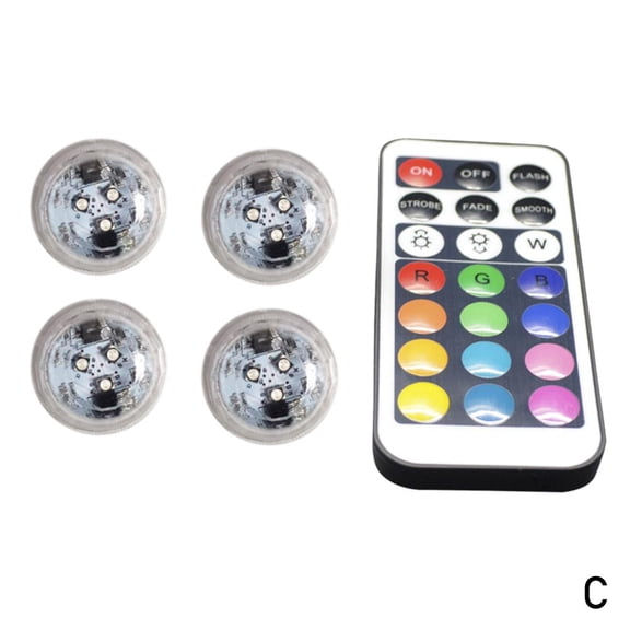 Mini Submersible Led Lights with Remote, Submersible LED Lights Waterproof Pool Lights Underwater with 16 Colors, Decorative Fish Bowl Small Lamps, for Pool, Vase Base, Spa, Aquarium