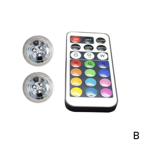 Mini Submersible Led Lights with Remote, Submersible LED Lights Waterproof Pool Lights Underwater with 16 Colors, Decorative Fish Bowl Small Lamps, for Pool, Vase Base, Spa, Aquarium