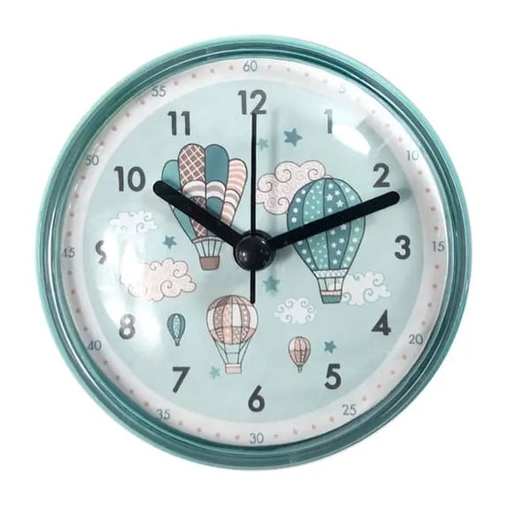 Mini Sucker Wall Clock: Anti-Fog, Waterproof Design for Bathroom, Kitchen, Toilet - Small Quartz Table Clock Print
