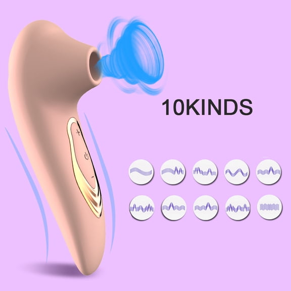Mini Sucking Vibrator with 10 Suction Modes, Adult Sex Toy for Women Masturbation and Couples, Pink