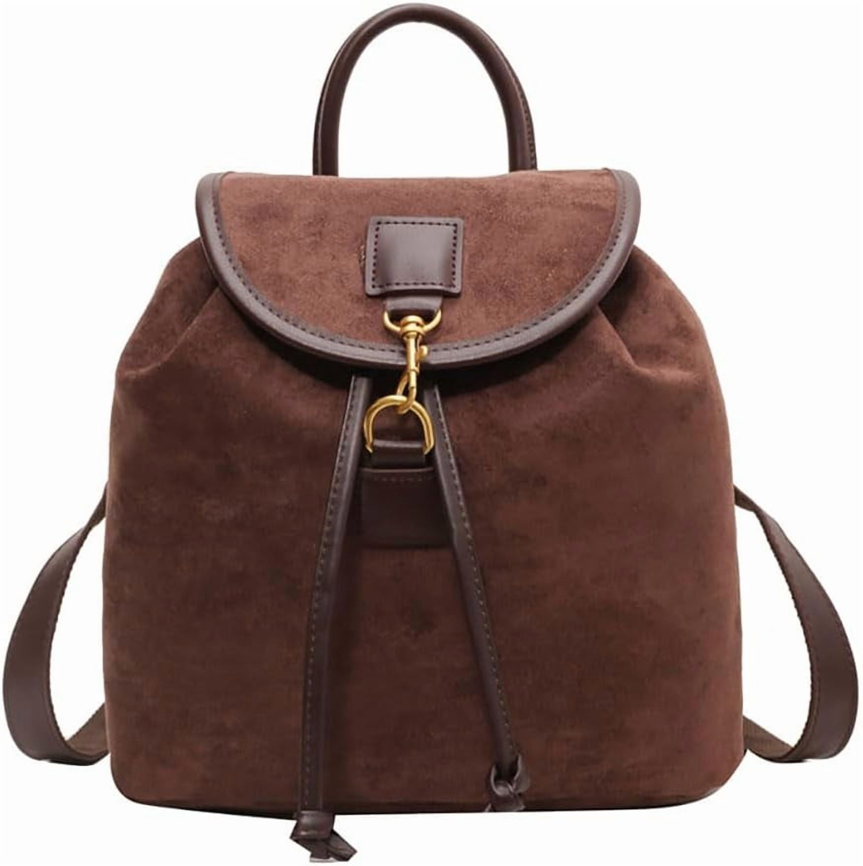 Mini-Suede-Backpack-Purse-For-  display picture 2