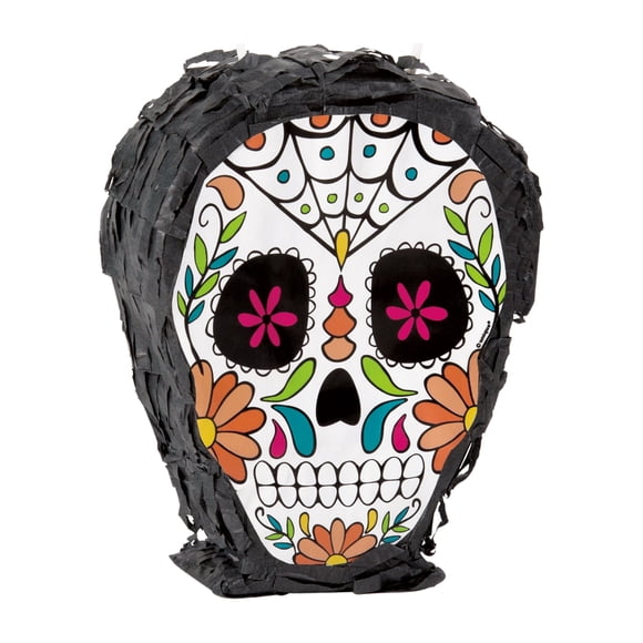 Mini Sugar Skull Day of the Dead Pinata Favor Decoration, 5.25 x 4 in, 1ct