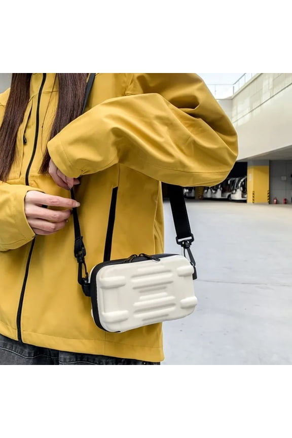 Mini Suitcase Crossbody Bag, Waterproof Hard Case Shoulder Bag, Sling Bag for Men and Women, Travel Daily Luggage Bag, Women Clutch Box, Makeup Toiletry Organizer