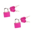 thumbnail image 1 of Mini Suitcase Locks, 2 Pcs Small Plastic-Covered Padlock, Locker Lock with Keys, Metal Padlock Perfect for Securing Backpacks, Boxes and More, 0.91x1.18 inch, 1 of 3