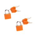 thumbnail image 1 of Mini Suitcase Locks, 2 Pcs Small Plastic-Covered Padlock, Locker Lock with Keys, Metal Padlock Perfect for Securing Backpacks, Boxes and More, 0.91x1.18 inch, 1 of 3