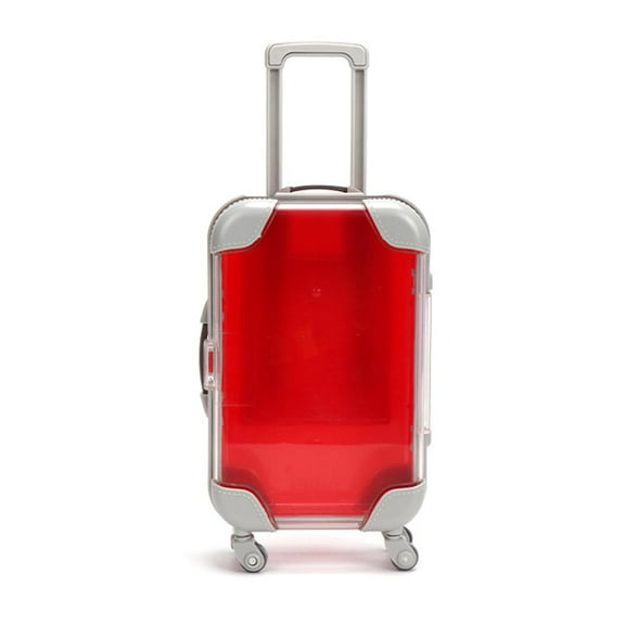 Mini Suitcase Party Favor Gift Box, 3.74 1.97 6.69 in Mini Suitcase Organizer, Plastic Tiny Travel Luggage for Candy Makeup Jewelry Girl Birthday Cruise Trip Wedding