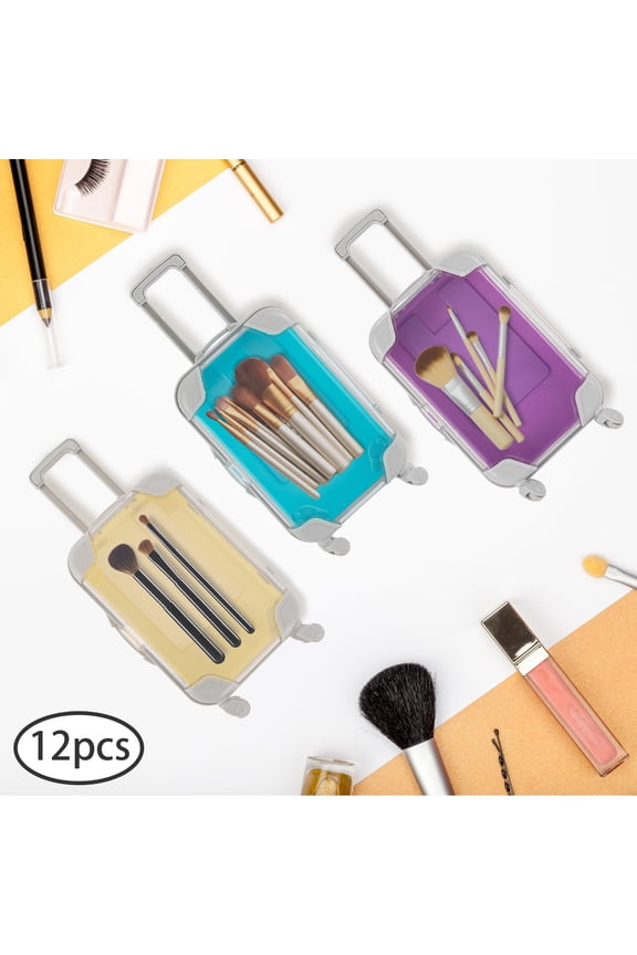 Mini Suitcase Simulation Trolley Case Simulation Mini Luggage 12pcs 5 Different Colors With Rotatable Rollers