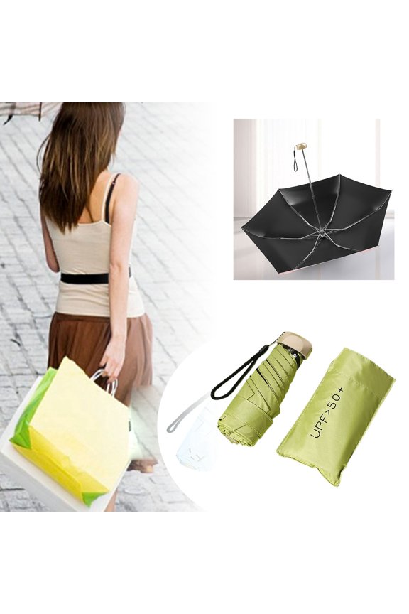 Mini Sun Umbrella Rubber Stylish Compact UV Protection for Beach Days Outdoor Adventures