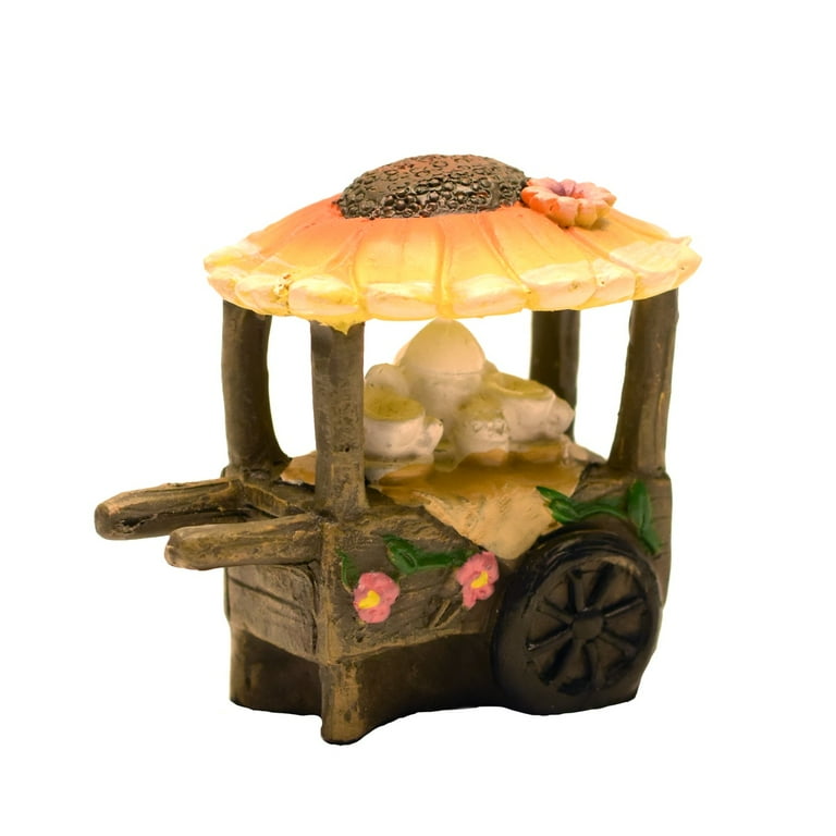 Miniature Fairy Garden Sunflower Coffee Mug Tea Pot Cart Outdoor Landscape Decor Miniature Fairy Garden Sunflower Coffee Mug Tea Pot Cart Outdoor Landscape Decor