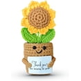 thumbnail image 1 of Mini Sunflower Teacher Appreciation Gifts, Thank You Gift for Teacher Boss Manager, Handmade Crochet Positive Plant with Card, Cute Small Desk Decor, End of School Year Christmas Graduation Present, 1 of 8
