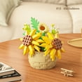 thumbnail image 1 of Mini Sunflowers Building Block Set, 162 Pieces Botanical Blocks with Artificial Block Flower Basket, 1 of 1