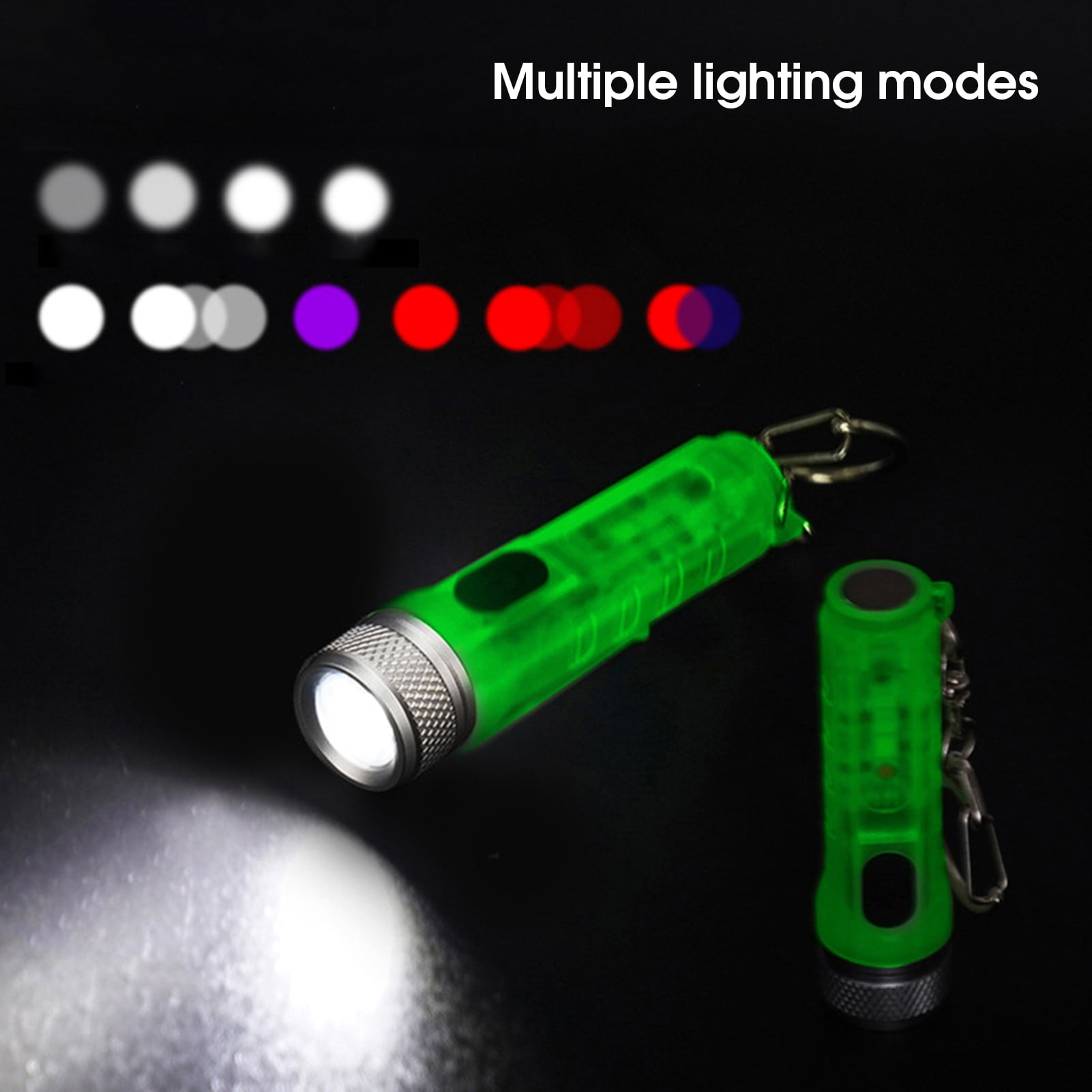 TureClos Mini LED Flashlight Outdoor Camping Hiking Walking Portable Pocket Hand Torch with Key Ring, Silver Grey TureClos Mini LED Flashlight Outdoor Camping Hiking Walking Portable Pocket Hand Torch with Key Ring, Silver Grey