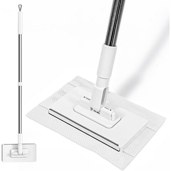 Mini Sweeper Mop No-Touch Dirty Cleaning Flat Dust Mop for Dry Wet Disposable Pads, Multi Surface Mop Floor Mopping and Sweeping Cleaning Head for House Wall Bathroom Toilet Corners Door Window(wwx)
