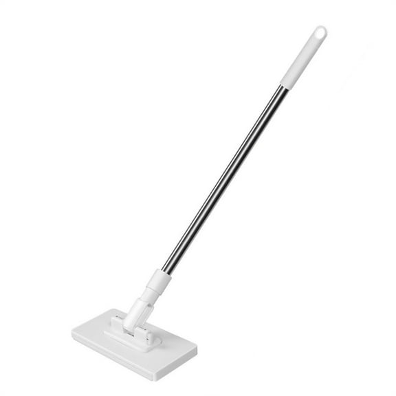 Mini Sweeper Mop,Reusable Clamp Mop with Short Stainless Steel Handle,1 Second Installation,Flat Dust Mops for House Wall,Bathroom, Windows, Corners, Includes 1 Sweeping Cloth