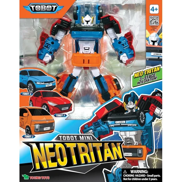Mini TOBOT NEO TRITAN, Youngtoys Transforming Collectible Vehicle to Robot 4+