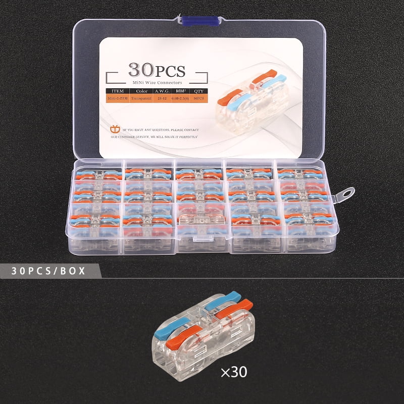 Mini TYPE Wire Connector Boxed Small Quick Terminal Block PushIn