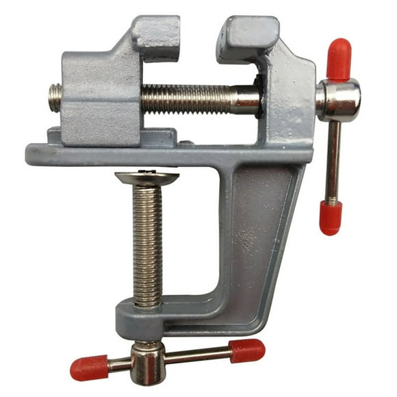 Mini Table Bench Vise, Swivel Lock Clamp, Portable Work Bench Vise, Craft Hobby Vise, Adjustable Drill Clamp, Small Vise Tool for Jewelry Repair, Model Making, DIY Crafting, Hobby Drilling