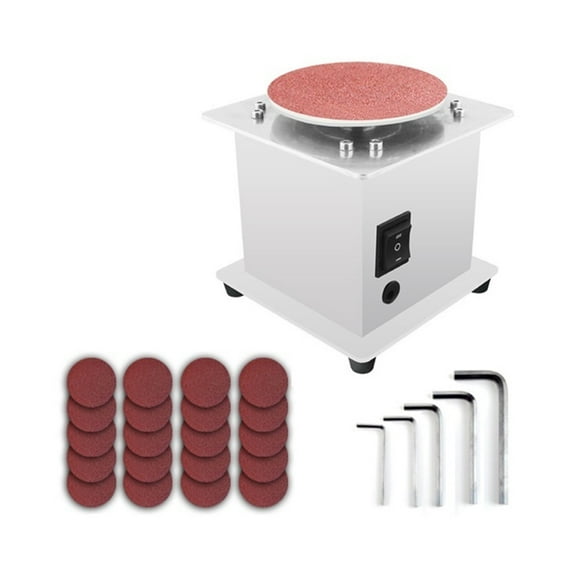 Mini Table Disc Sander Electric Rotary Polisher Adjustable 7 Variable Speed 20PCS Sanding Discs For Polishing Grinding ,Low Vibration