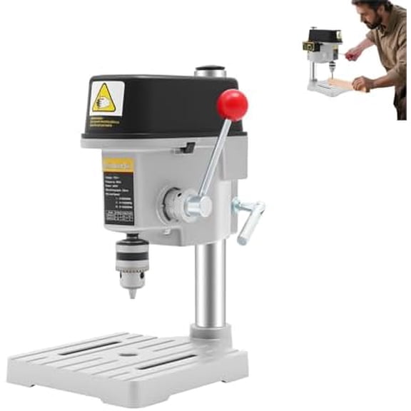 Mini Table Drill Press, 340W Powerful Bench Top Drill, 3-Speed Adjustment & 0.98in Depth Stop, for Woodworking and Metalworking$$Tools & Hardware Other
