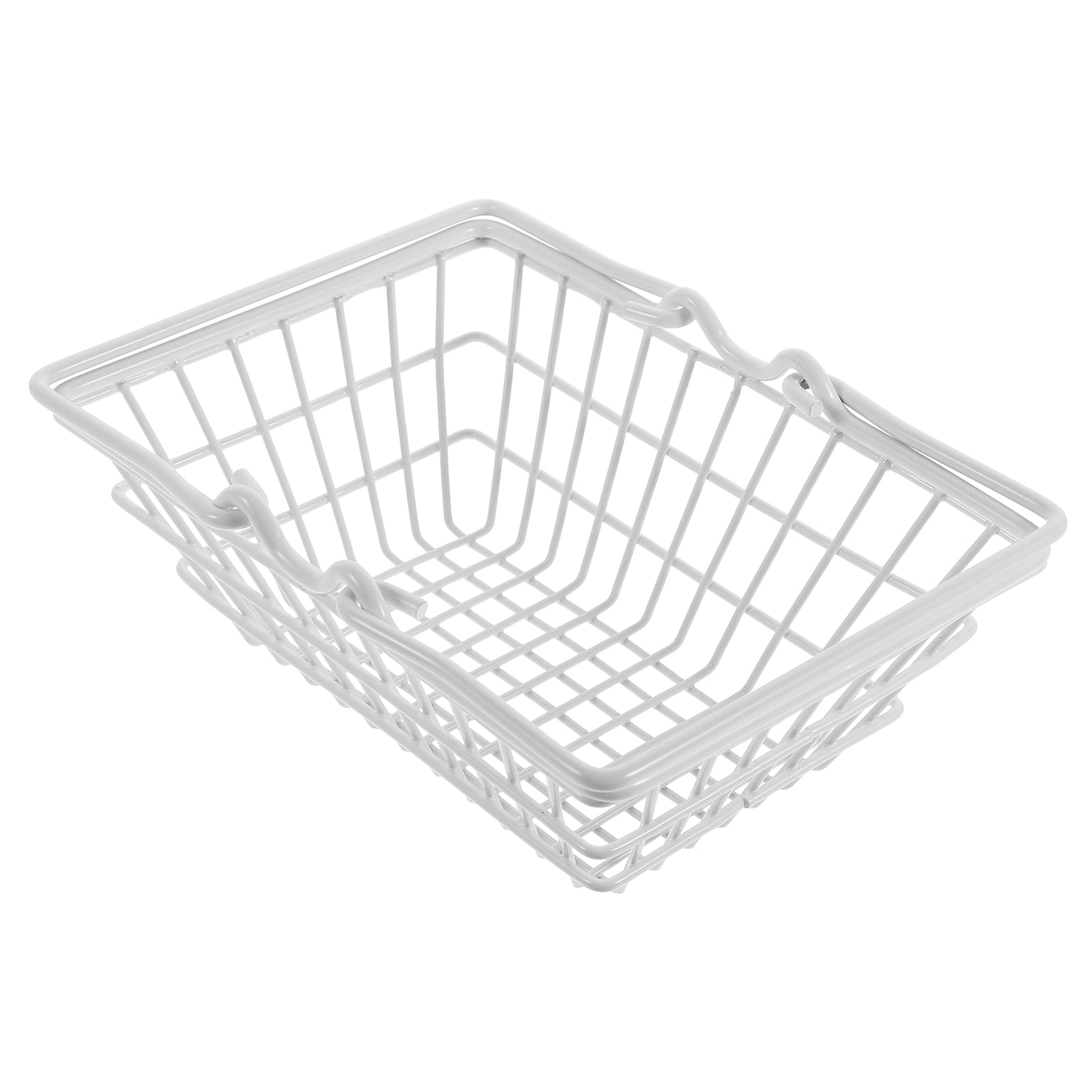 Mini Table Organizing Basket Small Decorative Shopping Basket Handle