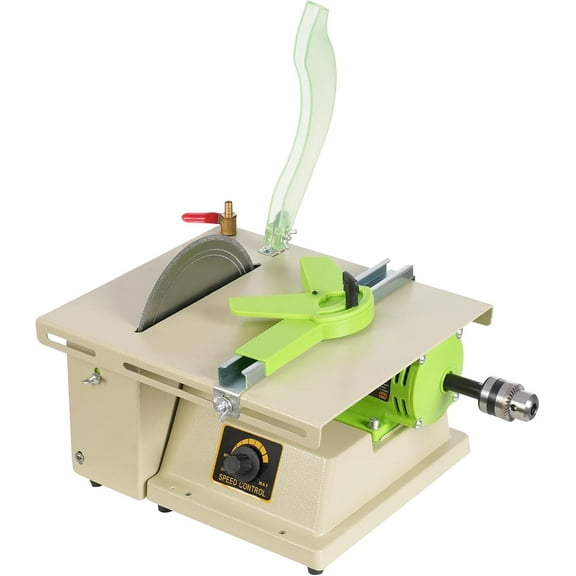 Mini Table Saw. 12'' Multi-Functional Table Saw, 1300W Speed & Angle Adjustable Portable Compact Table saw, 7.09-in Max Rip Capacity, Cutting Speed up to 7000RPM, Electric Rock Cutting Machine