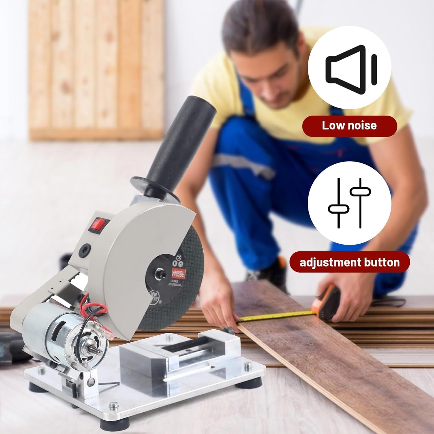 Mini Table Saw, 4in 0-45° Portable Table Saw Miter Saw Portable Small Hobby Chop Saw Cutting Machine Multifunctional Chop Saw for Soft metal Thin Stainless Wood