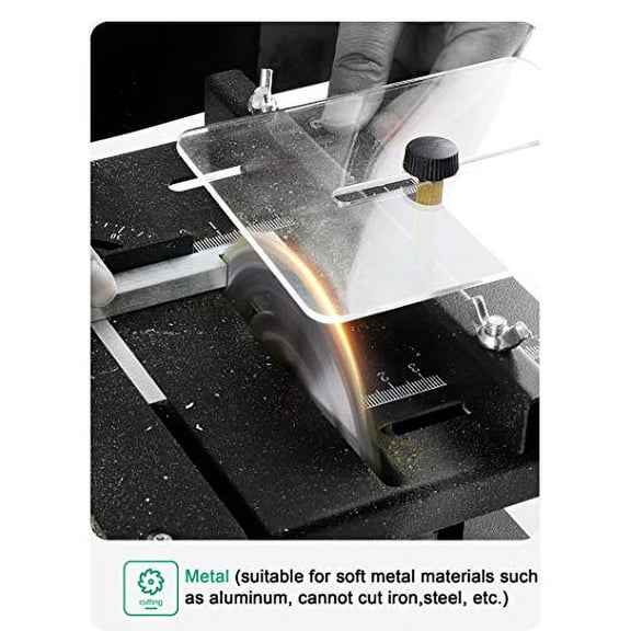 Mini Table Saw Portable Precision Multifunctional Mini Tablesaw 0-90 Angle Cut Portable DIY Saw Cut Depth 33cm for Wood Metal Plastic Cutting