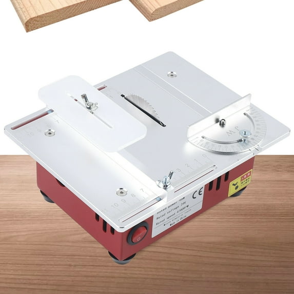 Mini Table Saw Set Woodworking DIY Model Cutter Electric Bench Saw 9200r/min 96W Mini Table Saw Tool Set blade Woodworking Bench DIY Craft Cutting with Dust Pipe Mini Table Saw Set Woodworking DIY