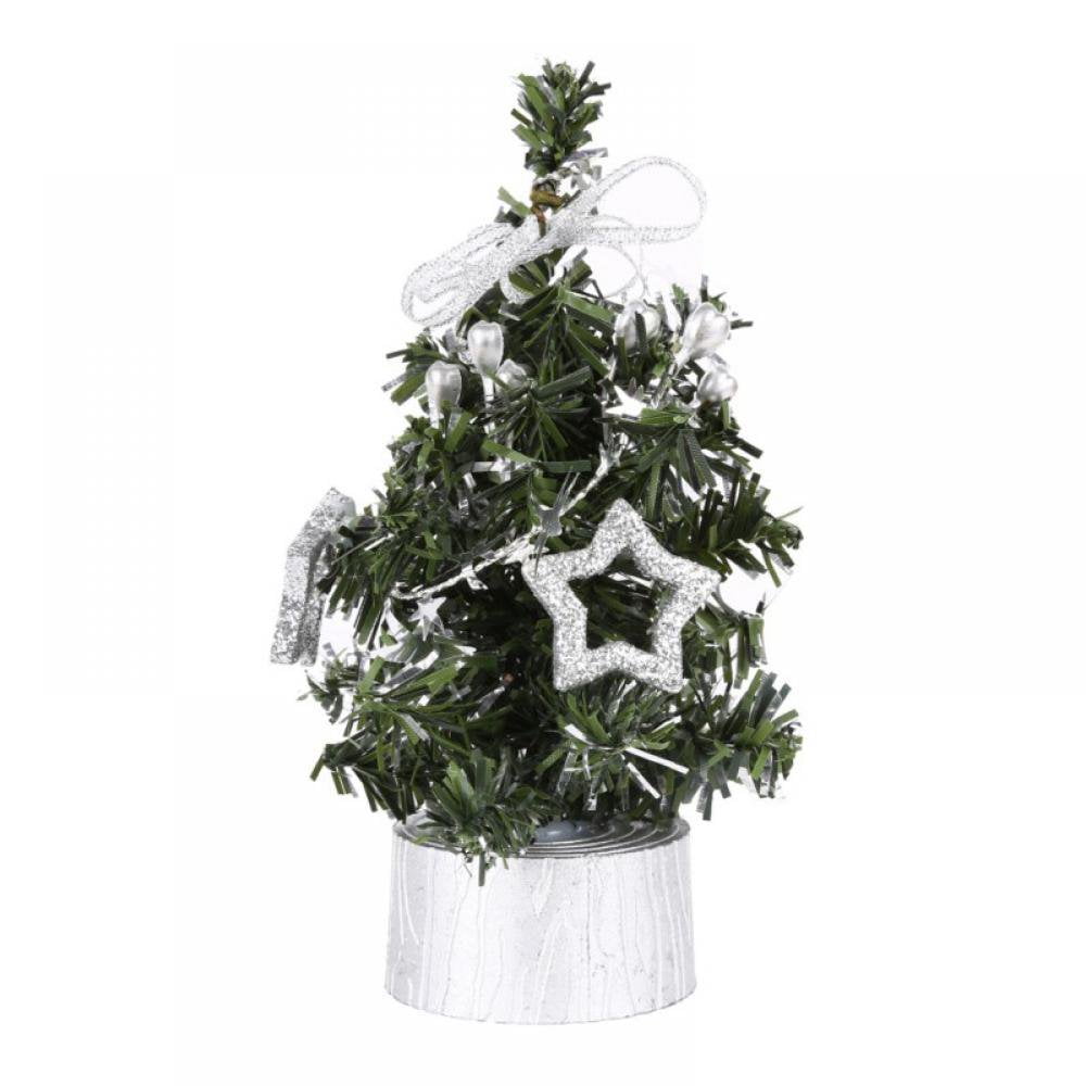 Mini Tabletop Christmas Tree with Ornaments, Artificial Christmas Tree ...