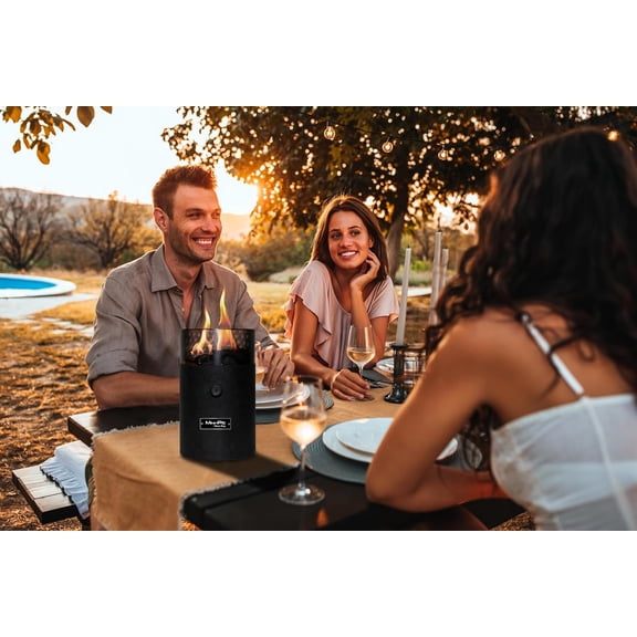 Mini Tabletop Fire Pit - Dual Propane & Butane, Smokeless Flame, Portable for Outdoor Use