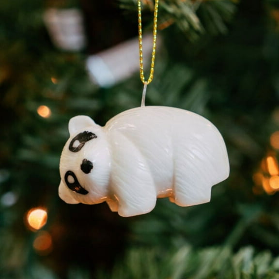 Mini Tagua Ivory Panda Ornament