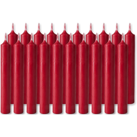 Mini Taper Candles 100 pcs - Dark Red Bordeaux - 3.75 x 0.5 Inches Unscented Candles for Rituals, Spells, Witchcraft, Wedding, Home Decor and Party