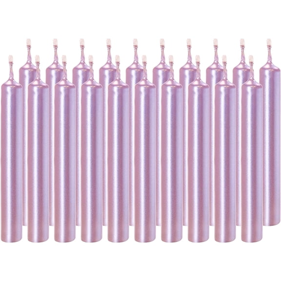 Mini Taper Candles 100 pcs - Lilac - 3.75 x 0.5 Inches Unscented Candles for Rituals, Spells, Witchcraft, Wedding, Home Decor and Party