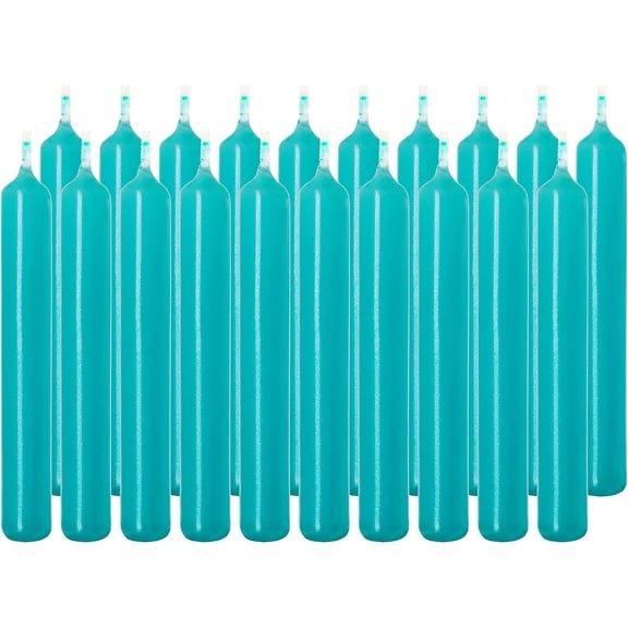 Mini Taper Candles 100 pcs - Turquoise - 3.75 x 0.5 Inches Unscented Candles for Rituals, Spells, Witchcraft, Wedding, Home Decor and Party