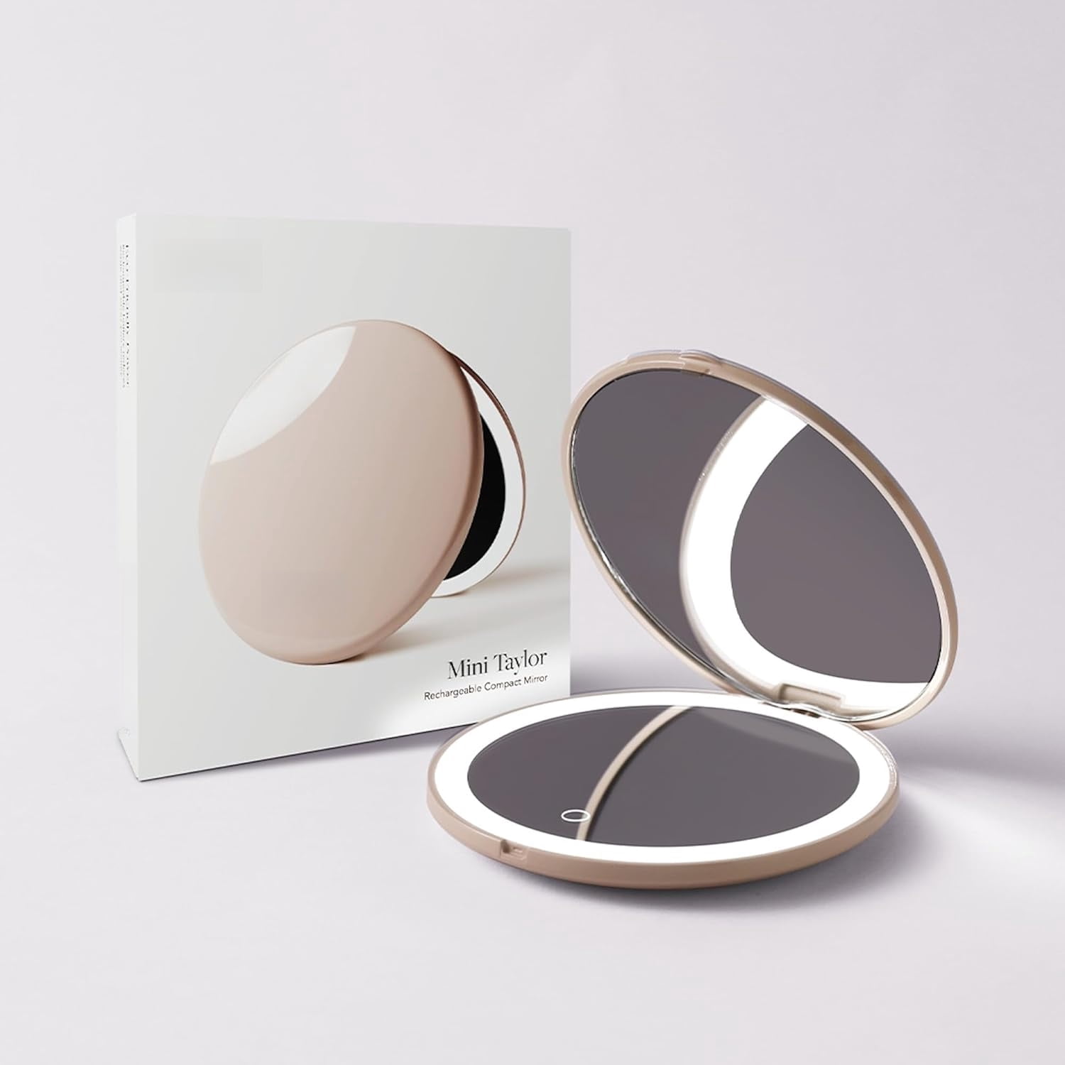 Mini Taylor Compact Magnifying Mirror with LED Light, 10x/1x ...