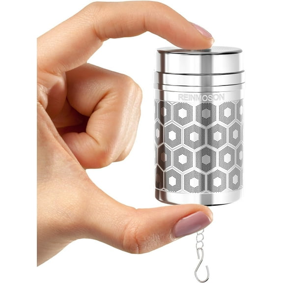 Mini Tea Strainers for Loose Tea, Extra Fine Mesh Tea Infuser, 304 Stainless Steel & Updated Slim Threaded Lid, Loose Leaf Tea Steeper for Black Tea, Rooibos, etc