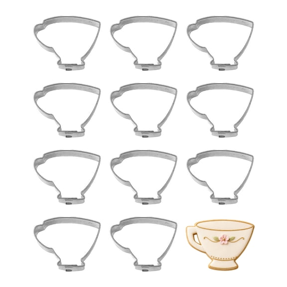 Mini Teacup Dozen Cookie Cutters 1.5 inches/each F5006-W12 - The Cookie Cutter Shop - Tin Plate Steel