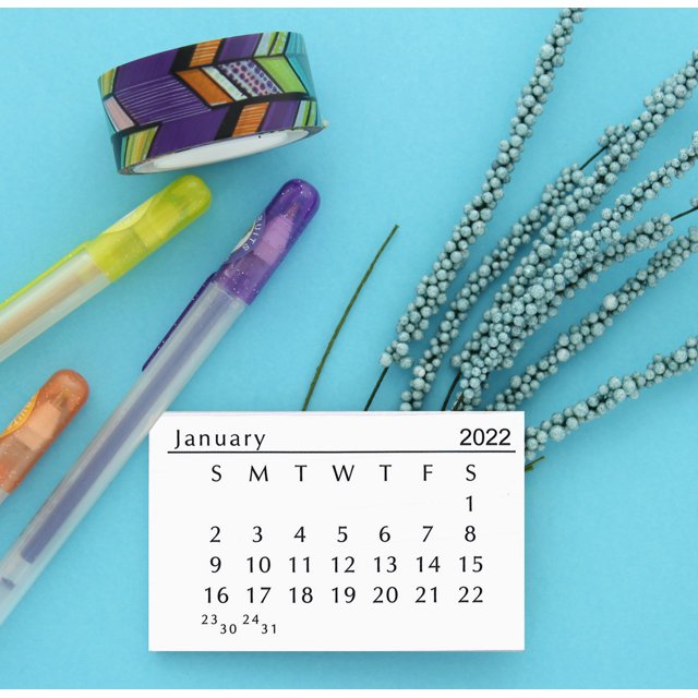 Mini TearOff Calendar 3x2" 10 sets 2024