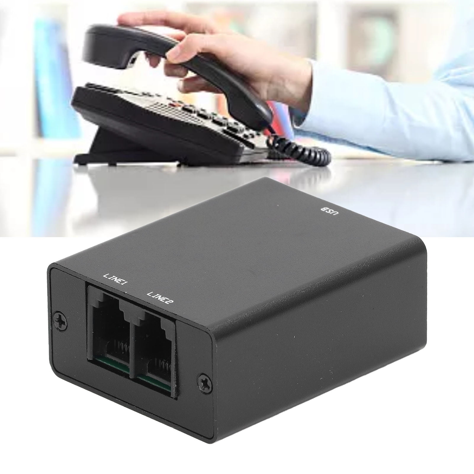Mini Telephone Recorder Landline Phone Call Recorder 32GB Analog Telephone Audio Voice Recorder Automatic Telephone Record Device 100-240V
