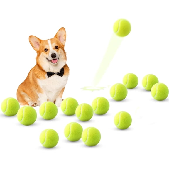 Mini Tennis Balls, 15 2 inch Tennis Balls, Easy Catching Pet Playing Ball for 2 inch Ball Launcher