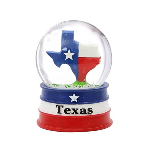 Mini Texas Snow Globe 2.5 Inch Texas State Snowglobe with Flag
