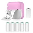 thumbnail image 1 of Mini Thermal Printer Multifunction Portable Sticker Maker Instant Photo Inkless Printing Support BT Connection for Smartphone with 1 Paper Roll 57mm + 5 Self-Adhesive Paper Rolls Compatible with iOS, 1 of 9