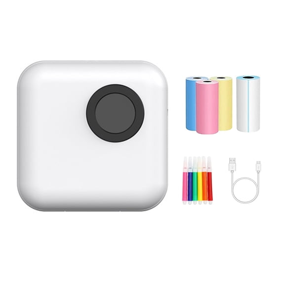Mini Thermal Printer, Portable Wireless Label Printer 1200mAh Pocket Inkless Printe