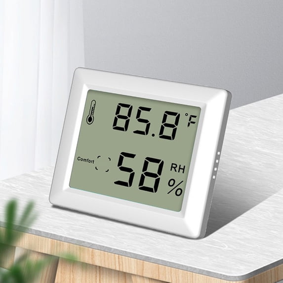 Mini Thermometers,3.3x2.9Inch Protable Humidity Monitor with Digital Display,24 Hours Wireless Weather Stations,Simples and Stylish,Suitable for Bedroom,Living room Placed