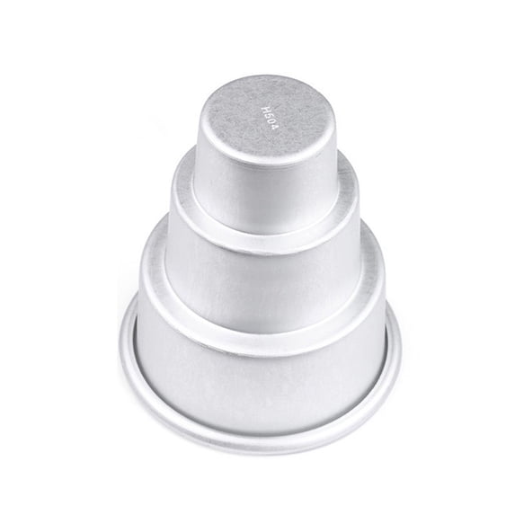Mini Three-Tier Cake Pan Set 1.2-2.4 Inch Aluminum Alloy for Cupcakes Muffins Multicolor