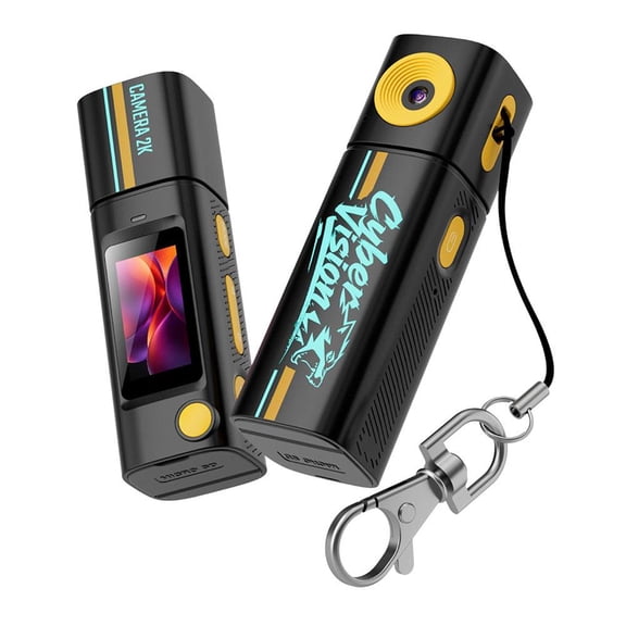 Mini Thumb Camera with 230 Rotatable Lens, Hands-Free First-Person POV Action Camera with LCD Screen & Wearable Design, for Outdoor Vlogging/Travel/Sports, Supports Sd Card & Type-c Charging
