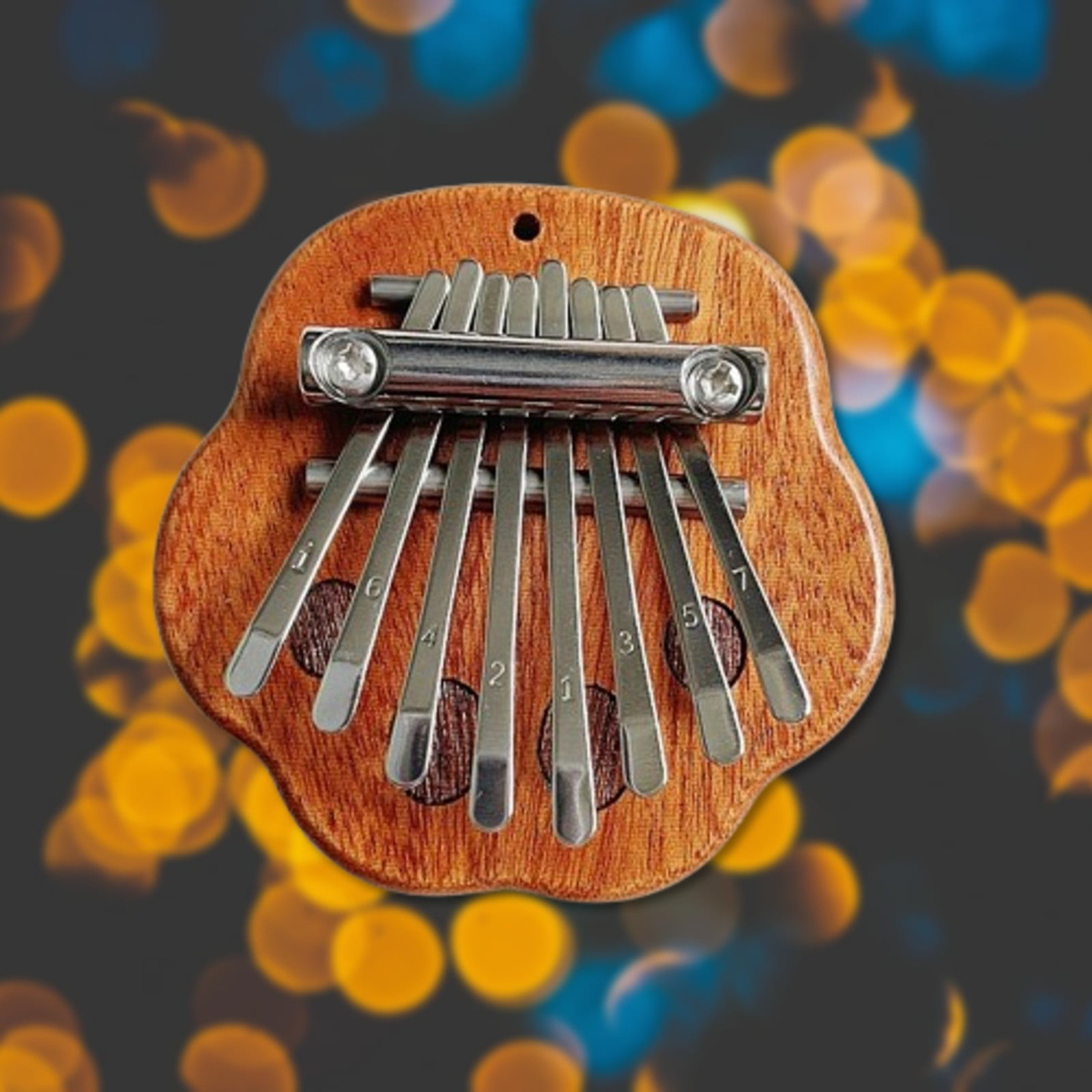 Mini Thumb Piano Portable Solid Wood Musical Instrument for Kids Adults ...