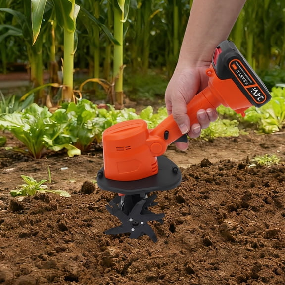 Mini Tiller Cultivator, Lightweight Electric Handheld Tilling Machine