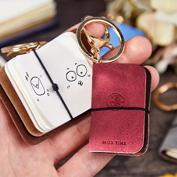 Mini Tiny Journal Notebook Small Pocket Notebook Vintage Portable Leather Cover with Book Insert for Daily Travel Diary Write